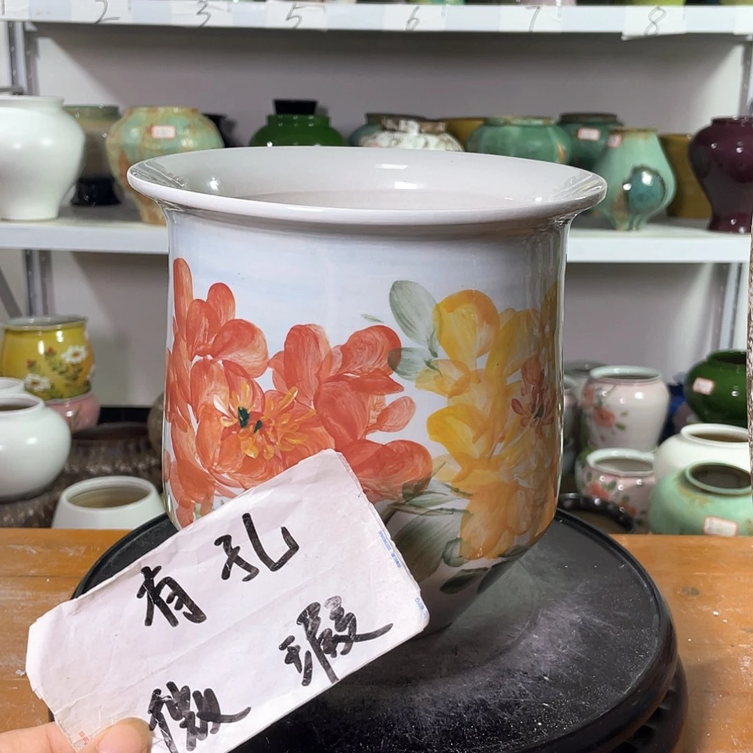 景德镇陶瓷花盆微瑕159