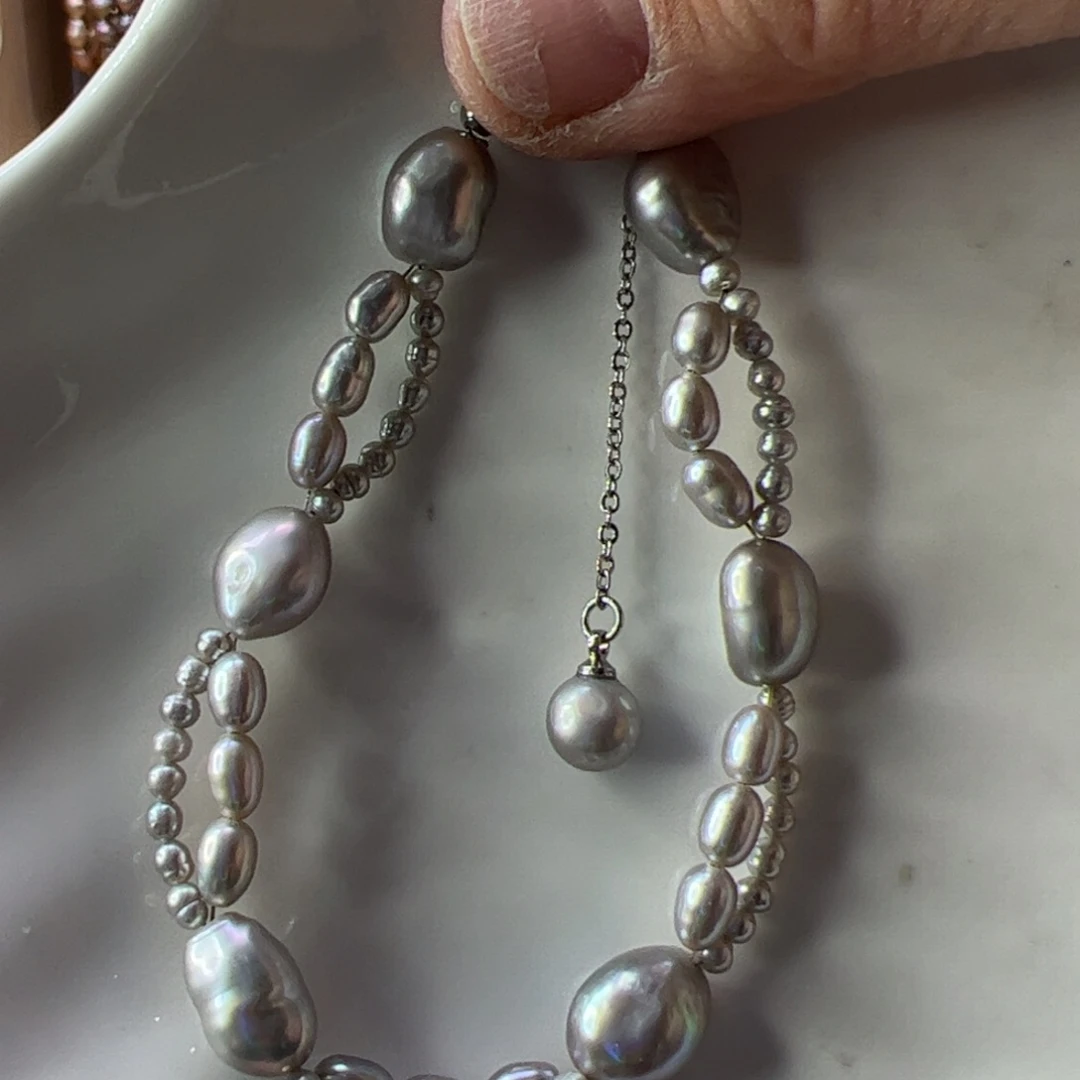 淡水珍珠合金手绳