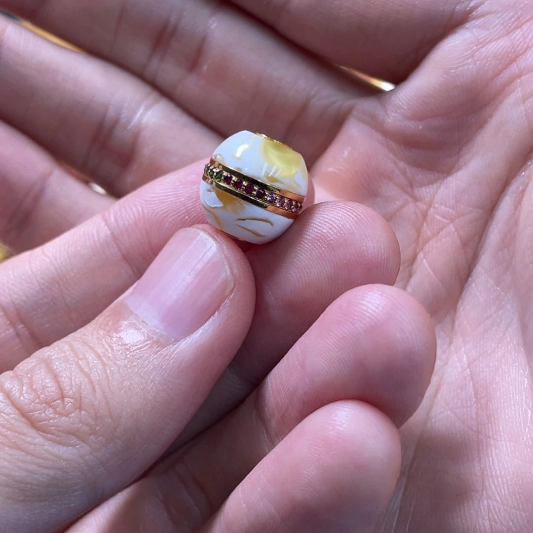 琥珀珠宝奇石18K金镶嵌小*23