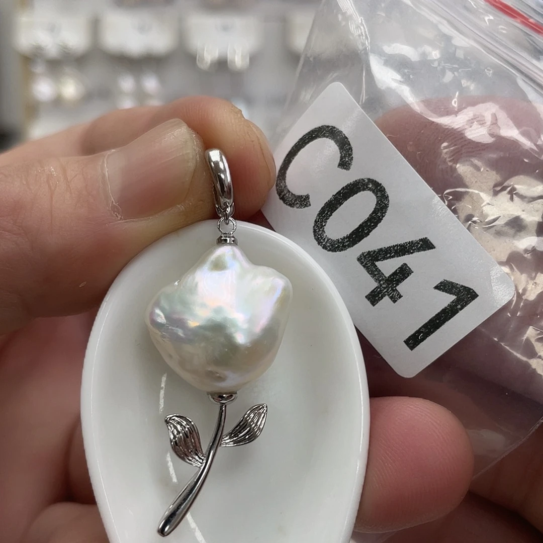 淡水珍珠颈饰银S925镶嵌