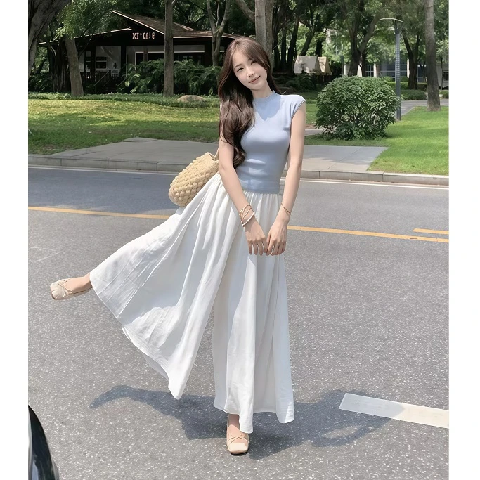 2025夏季茶系穿搭一整套清新韩剧时尚漂亮小个子多巴胺两件套套装