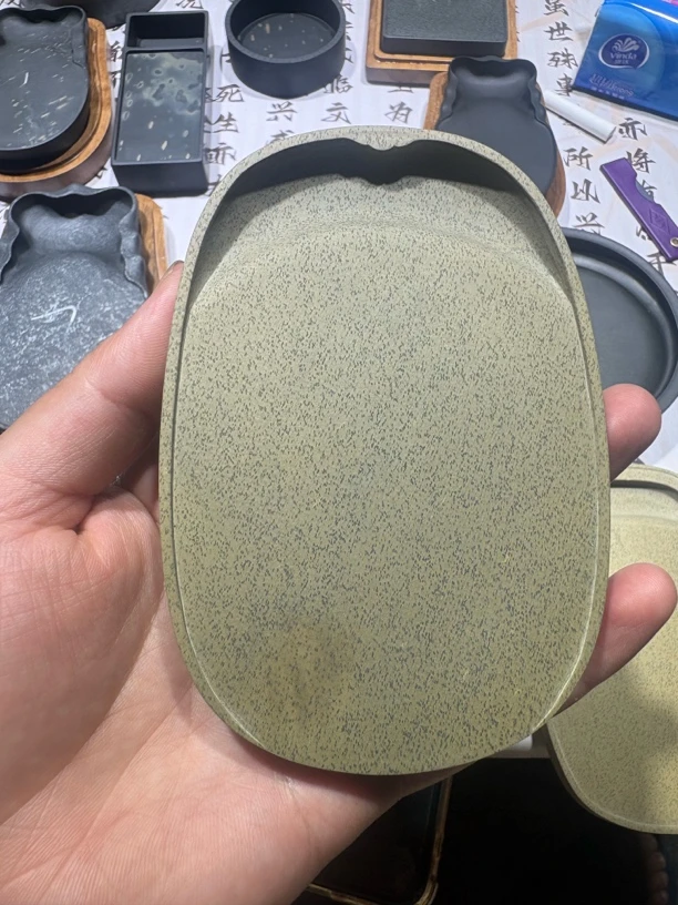 济源坑黄鱼子素砚尺寸12.3/8.6/2cm