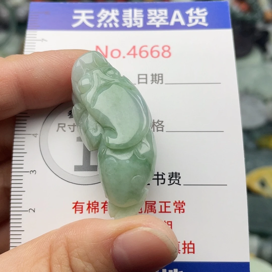 翡翠未镶嵌挂件4668