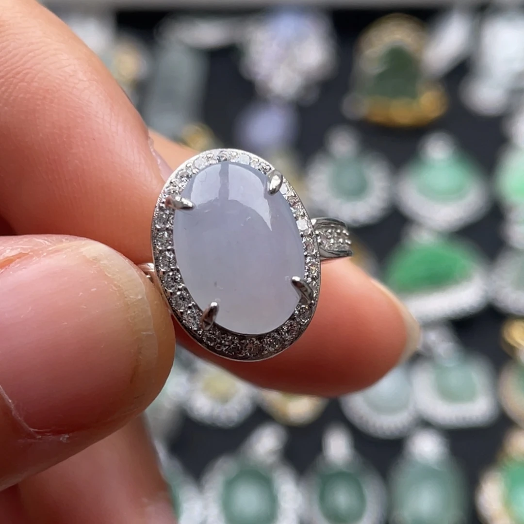 翡翠银S925镶嵌吊坠(不含链)