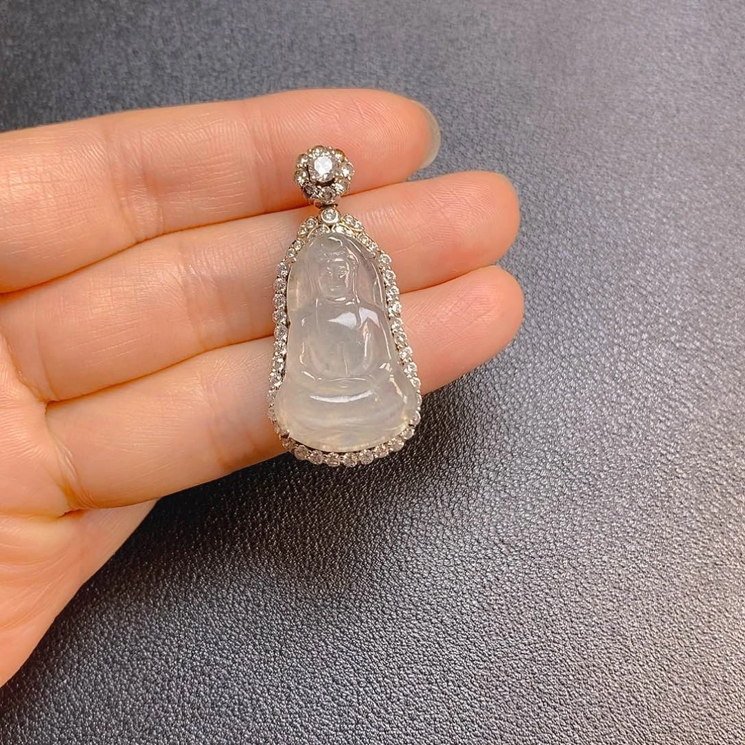 翡翠银S925镶嵌颈饰