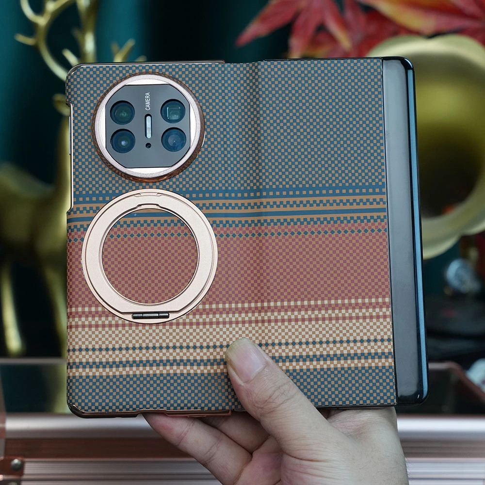 适用于华为mate x6手机壳双中轴x5折叠屏落日余晖x3全包翻盖皮套