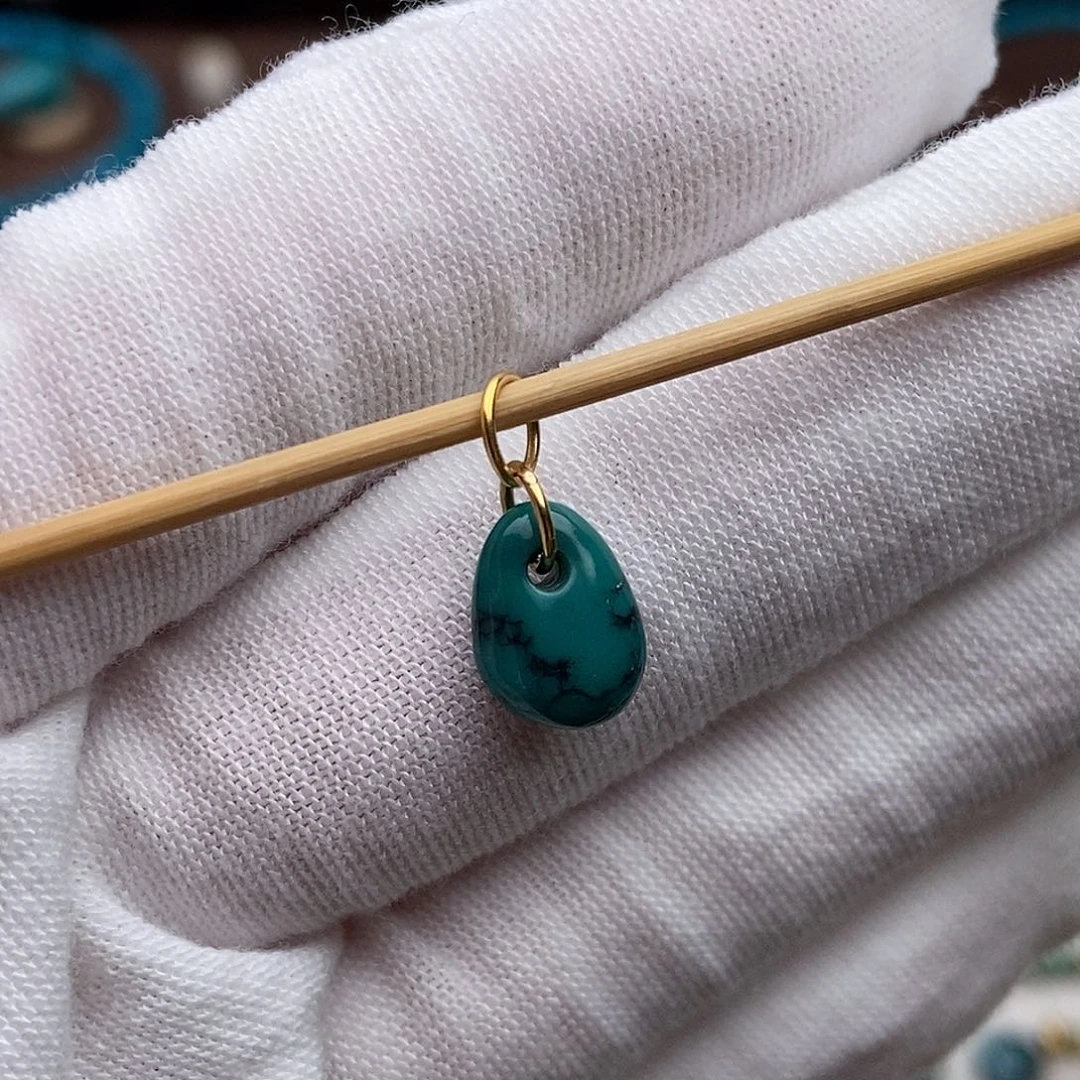 绿松石18K金镶嵌绿松石配饰