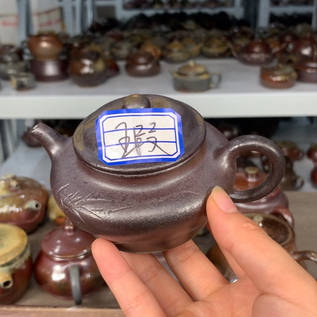 茶壶紫砂纯自然柴烧