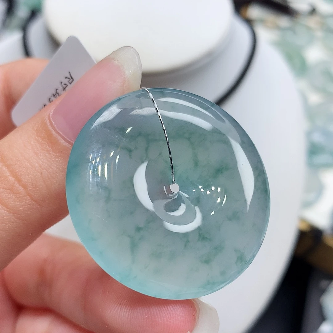 翡翠未镶嵌胸饰翡翠92，34.5/6