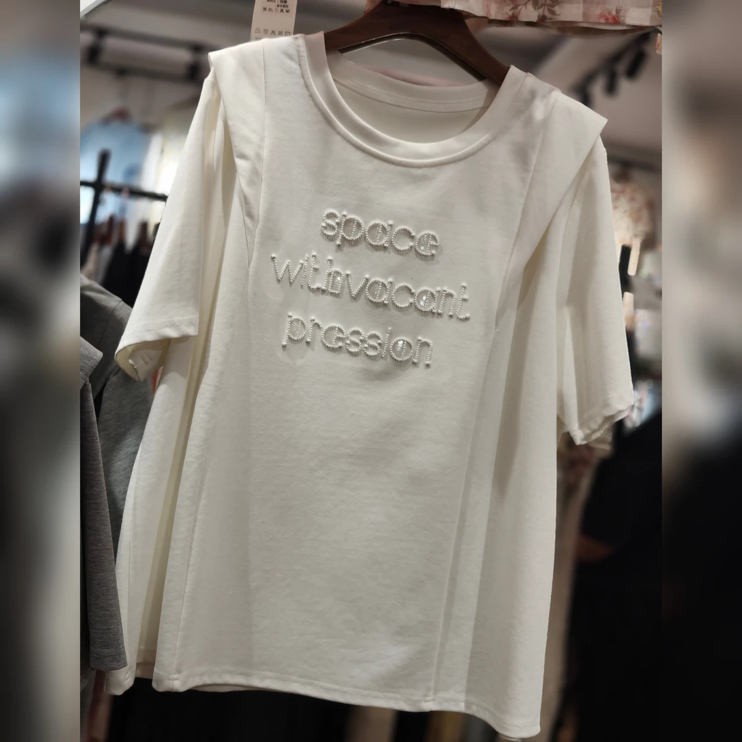 6232亮片字母T恤