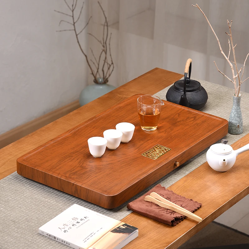 云海70*35*4高端茶盘家用新款实木茶托茶具办公室用干泡茶台茶海