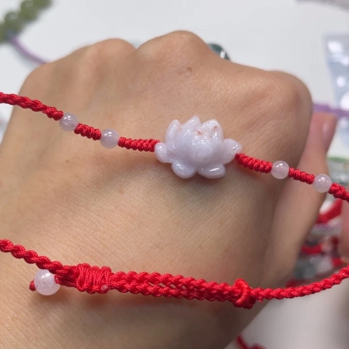 翡翠未镶嵌挂件脚链