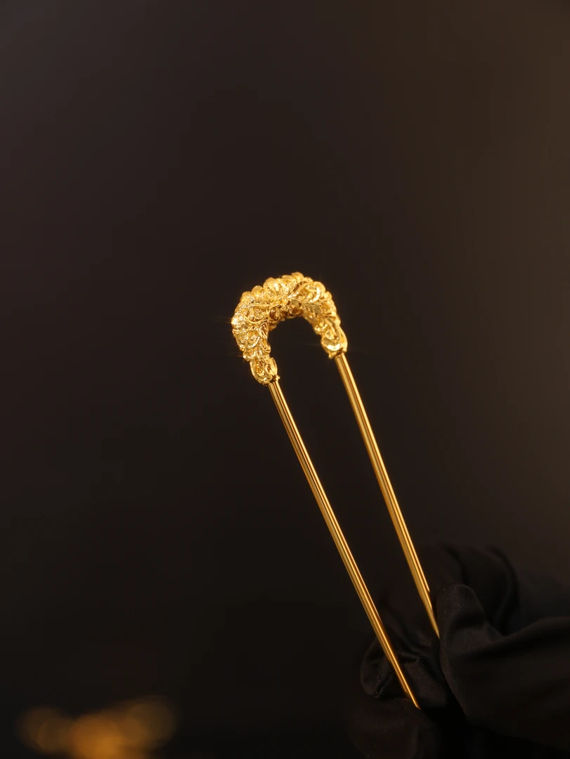 ete新娘头饰金色发簪精致高级国风龙凤褂结婚秀禾配饰12077