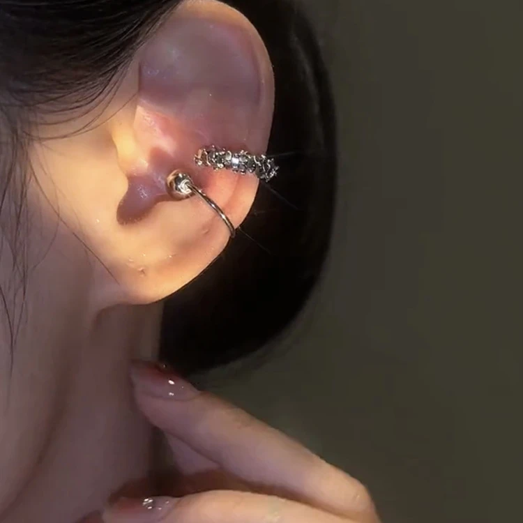 小众设计感不对称无耳洞耳夹耳环女气质个性百搭简约甜酷高级感女