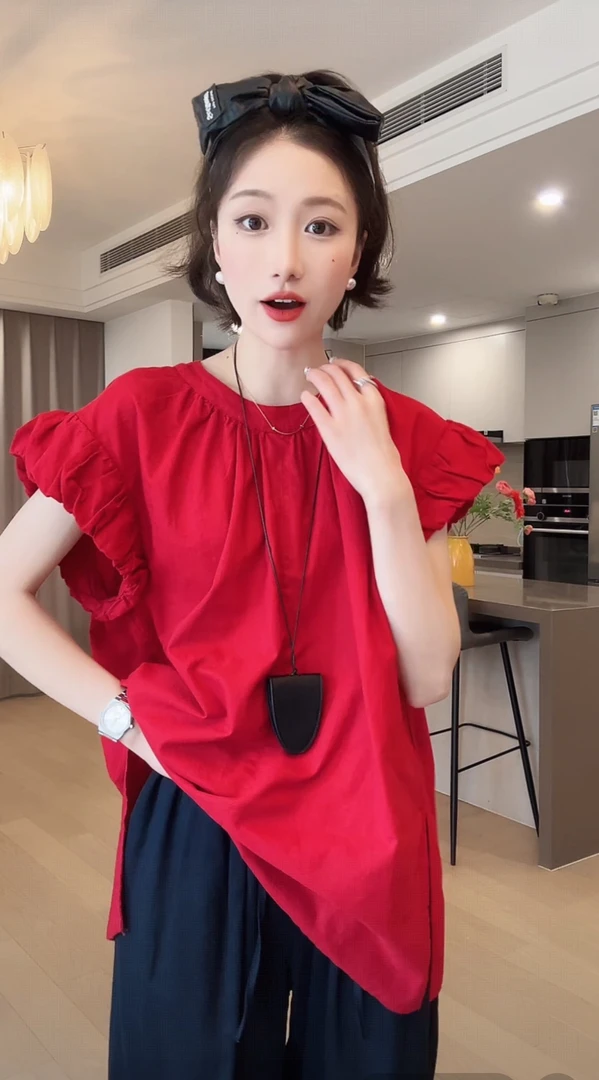 小玉推荐《花苞袖》衬衫