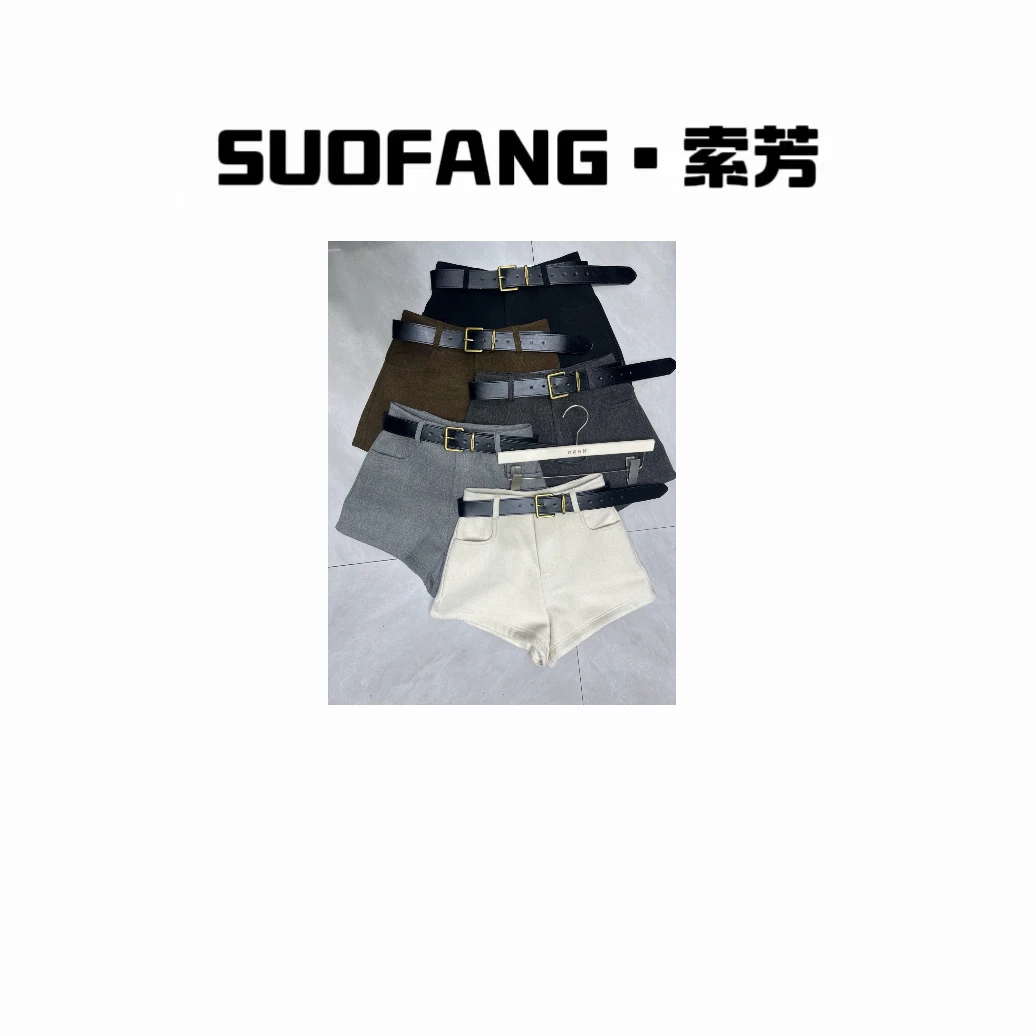 新品上市.韩版显瘦高腰阔腿短裤3336