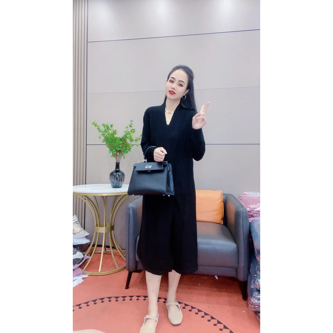 789 大衣外套中长款3024秋冬新款轻奢气质双面呢外套长款