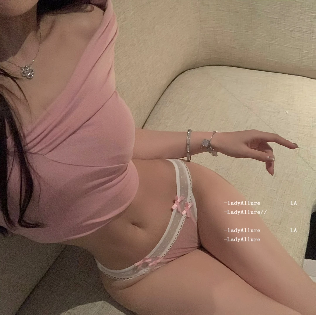 「LA」甜水蜜桃*纯欲网纱俏皮蝴蝶结性感少女蕾丝镂空三角内裤