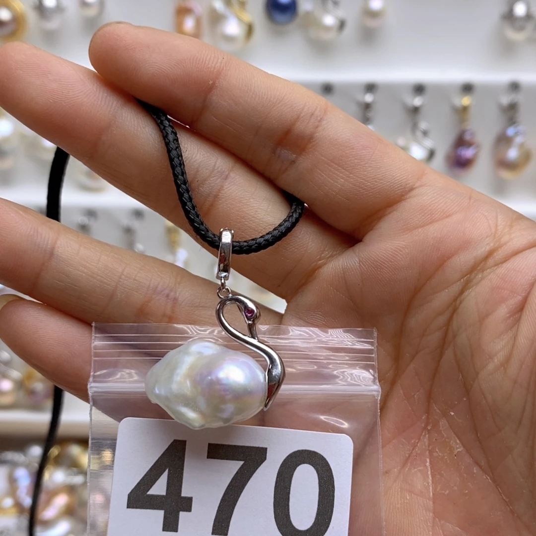 淡水珍珠颈饰银S925镶嵌470