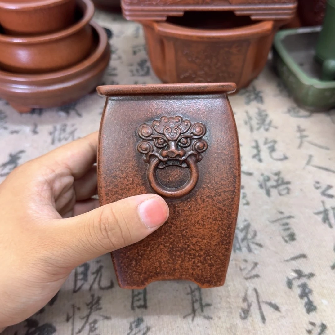 紫砂花盆6x10.5内经紫砂花盆