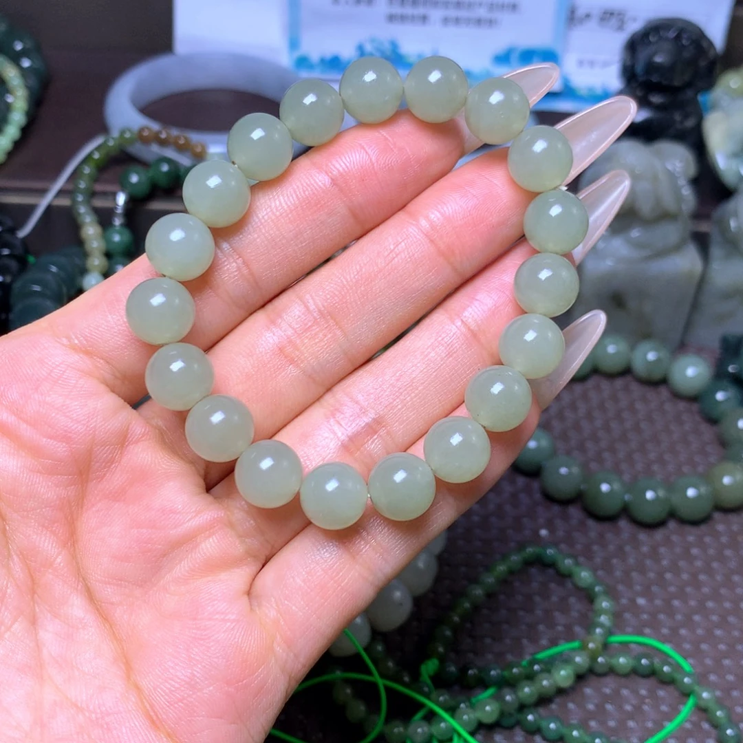 和田玉未镶嵌手串卡10