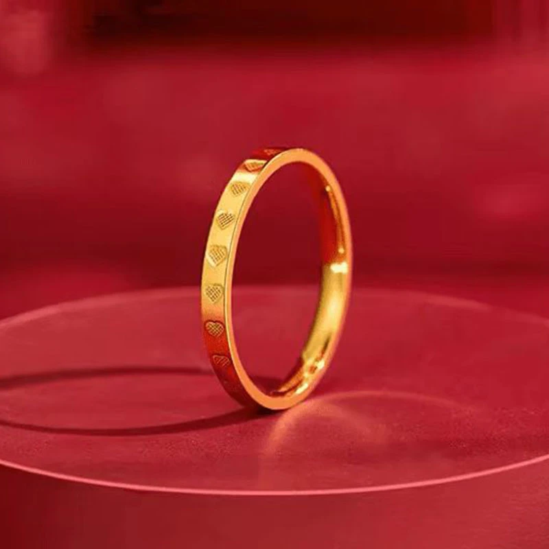 【门店补贴 限购一单】满圈爱心戒指情人节礼物不掉色2G