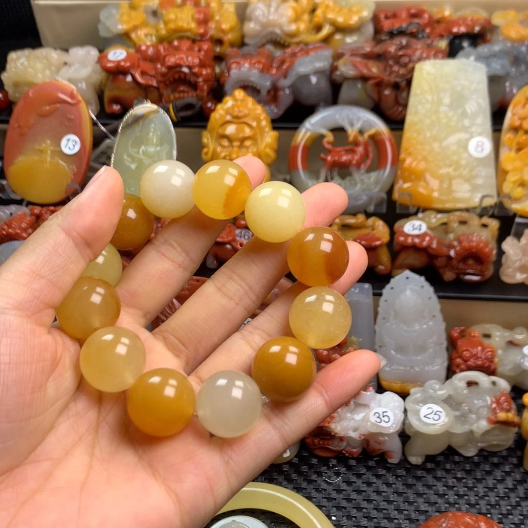 石英质玉（黄龙玉）挂件未镶嵌