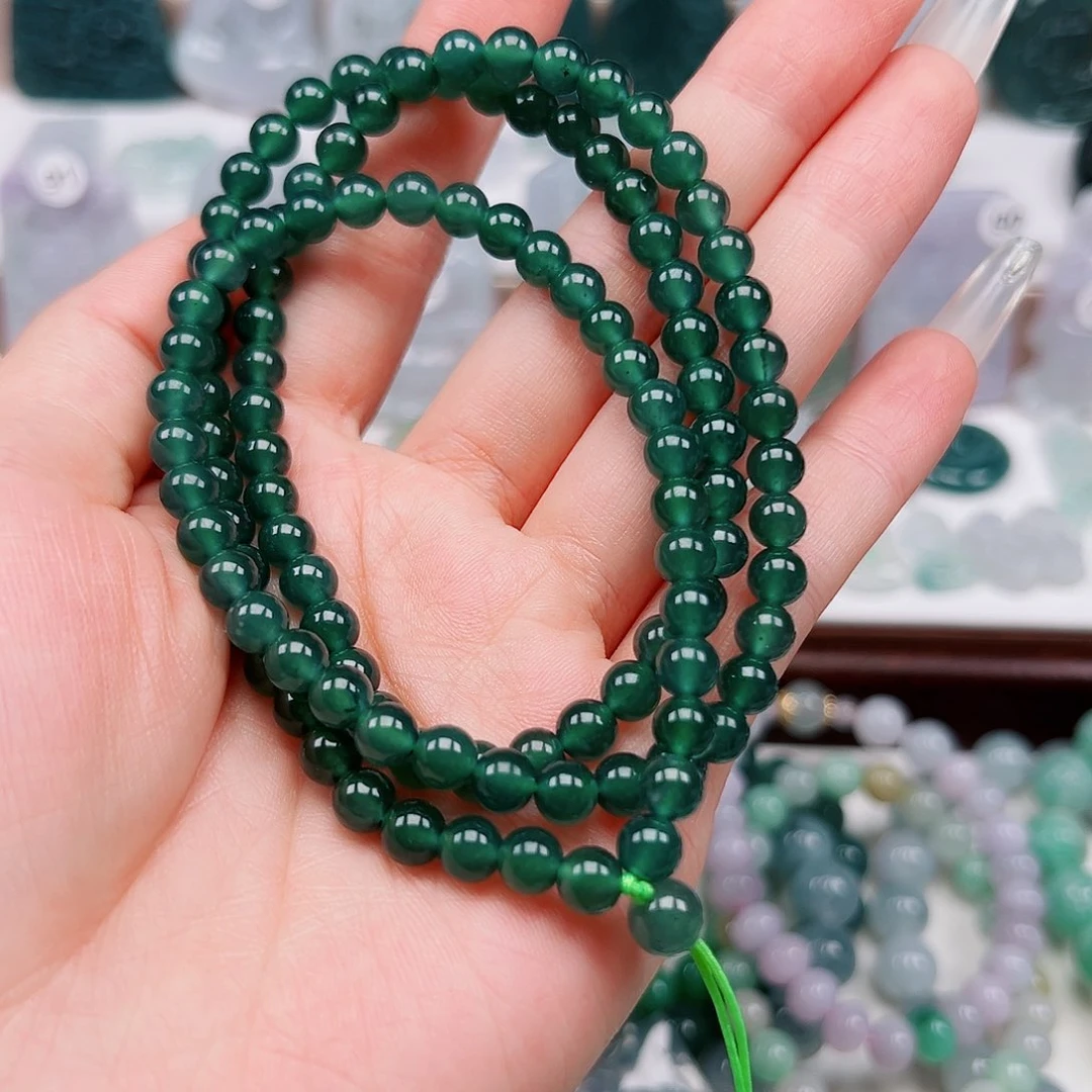 翡翠未镶嵌颈饰项链