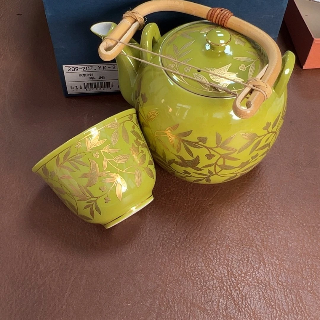 陶瓷橘吉一壶五杯瓷器