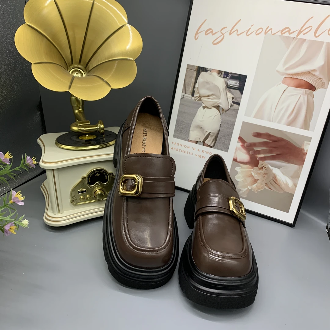 厚底英伦风乐福鞋女士通勤单鞋11E02