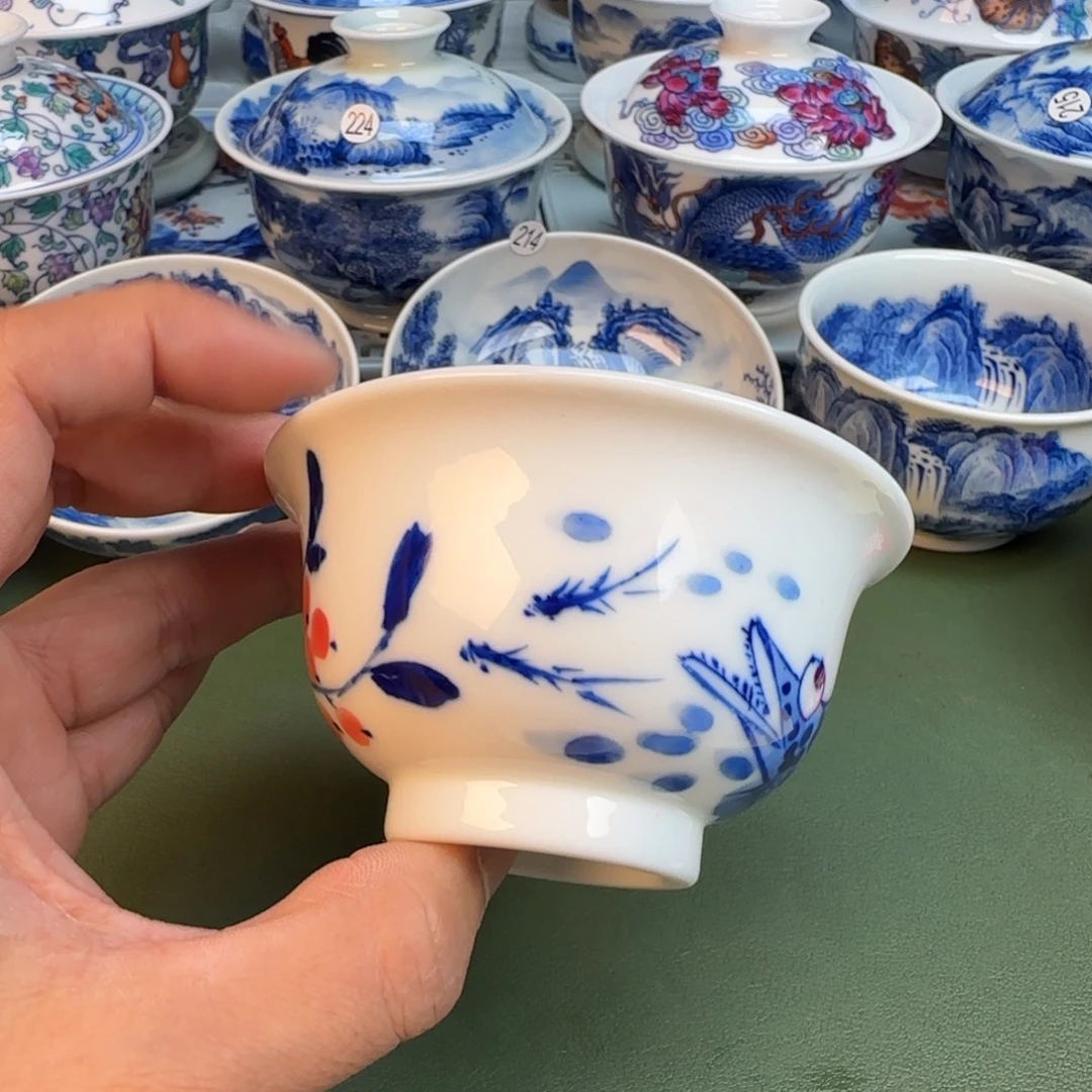 纯手工纯手绘茶具石头245