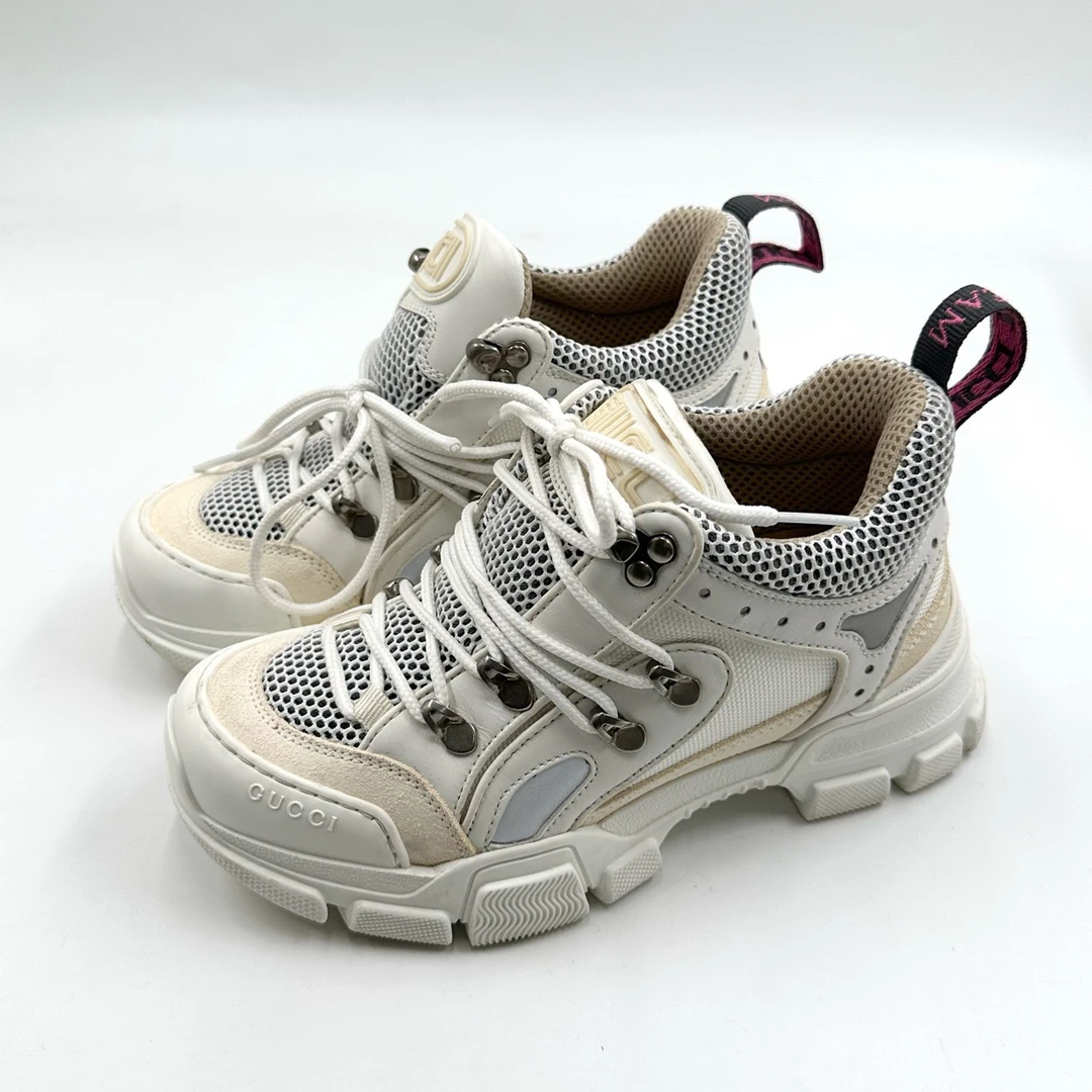 95新 GUCCI/古驰 35.5码/白色登山老爹鞋/05992