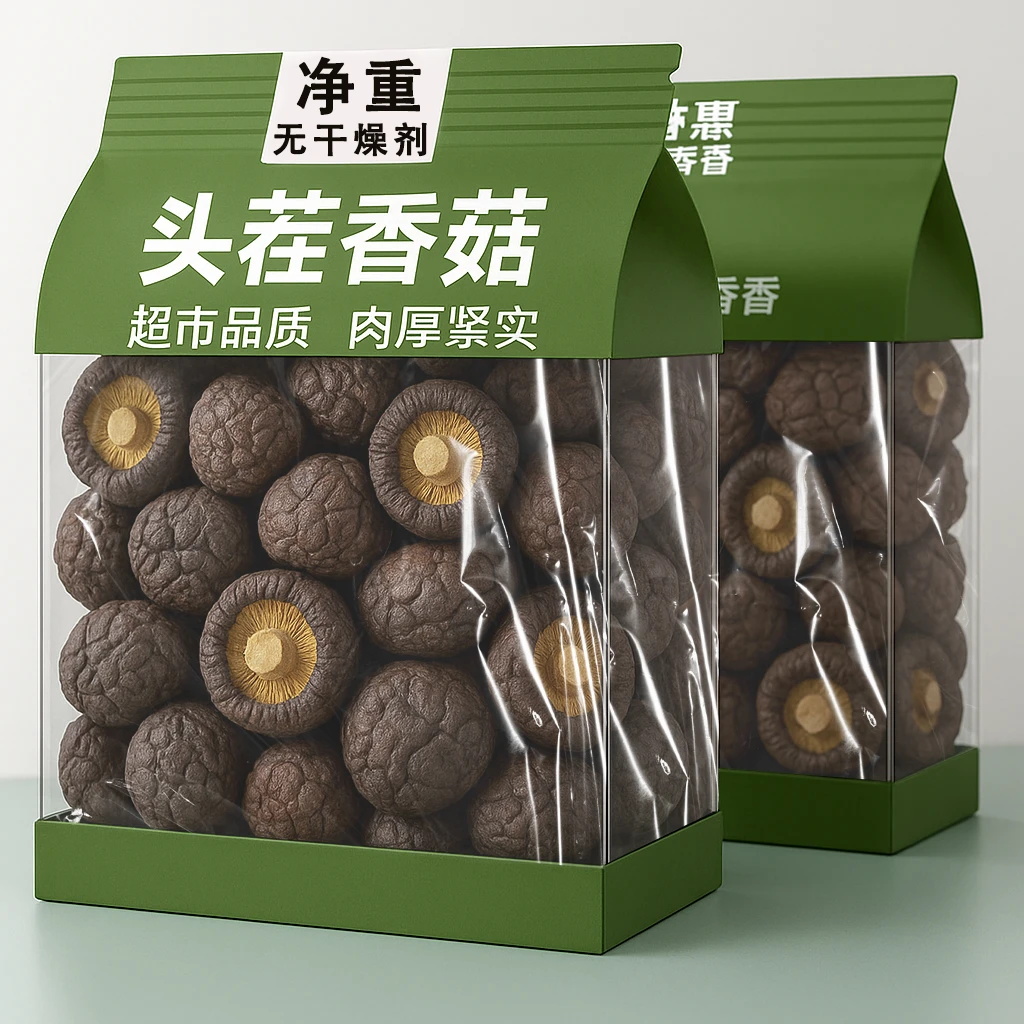 菇里巴巴【净重无干燥剂】香菇新鲜干货福建特产肉厚无根干香菇批发