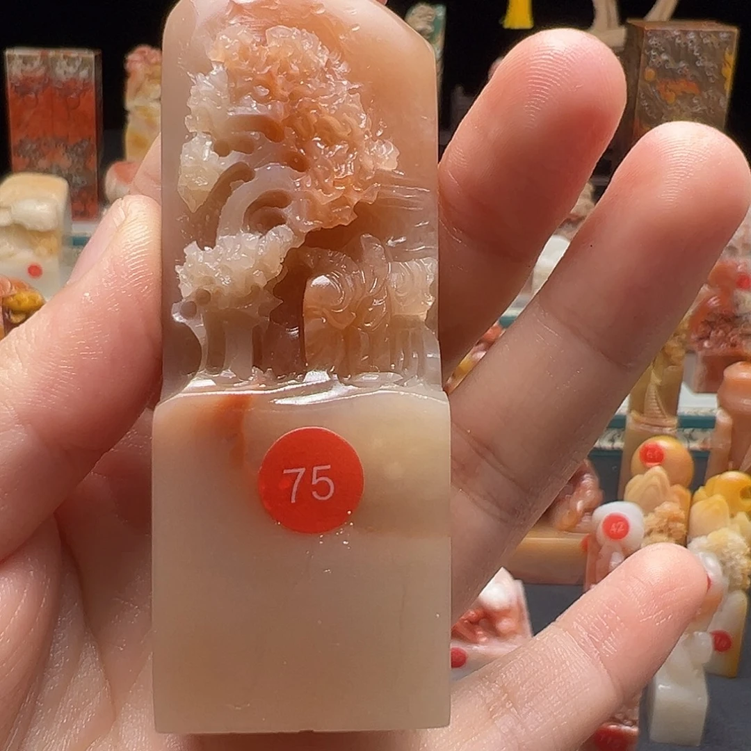 飞***上寿山石印石手工制作