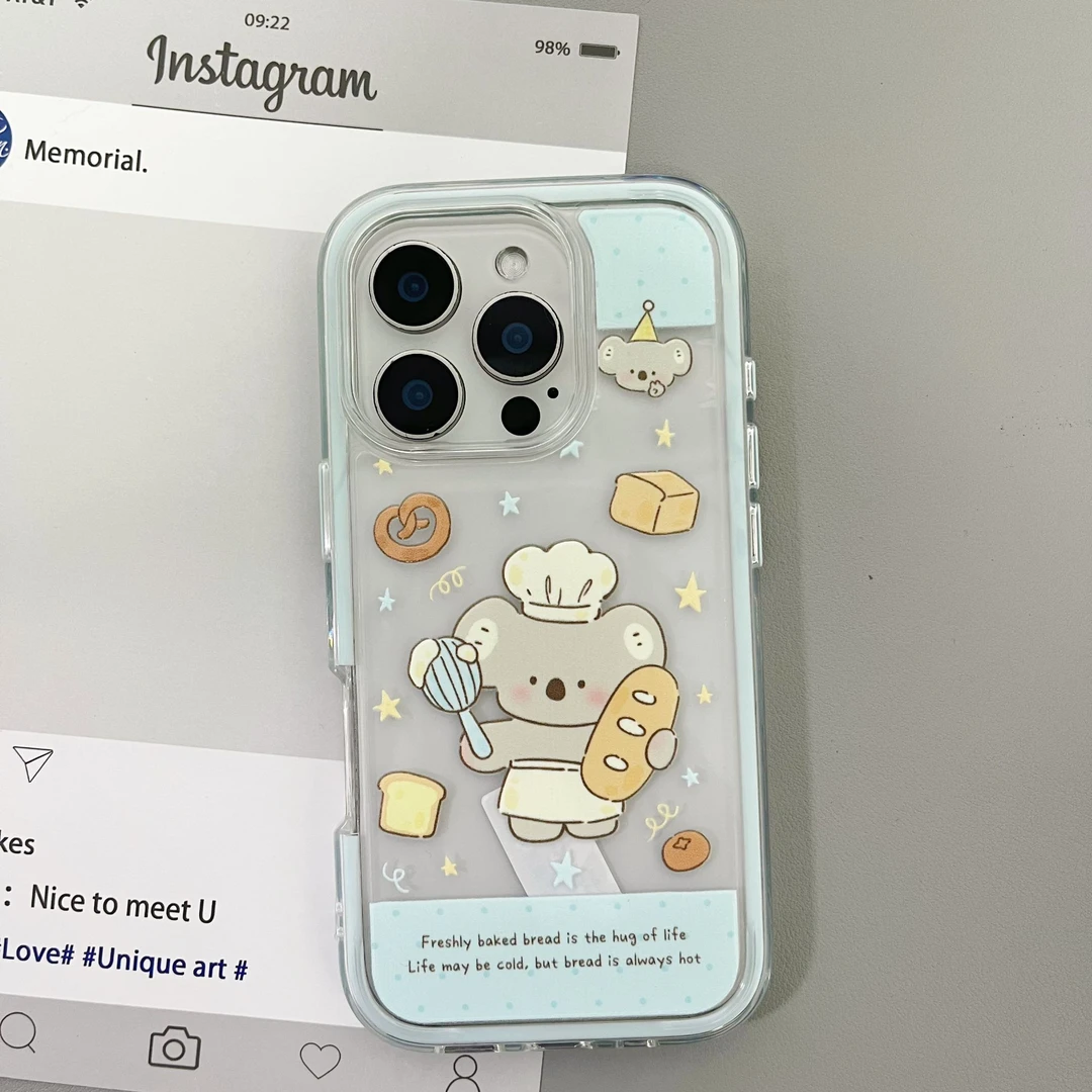 【二合一】可爱厨师考拉苹果华为手机壳适用iPhone16promax15