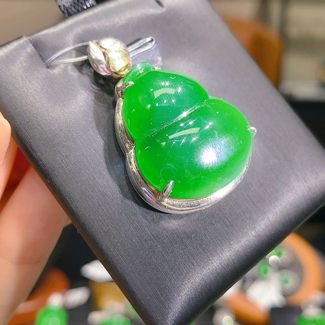【闪购商品】翡翠颈饰银S925镶嵌4柒姐