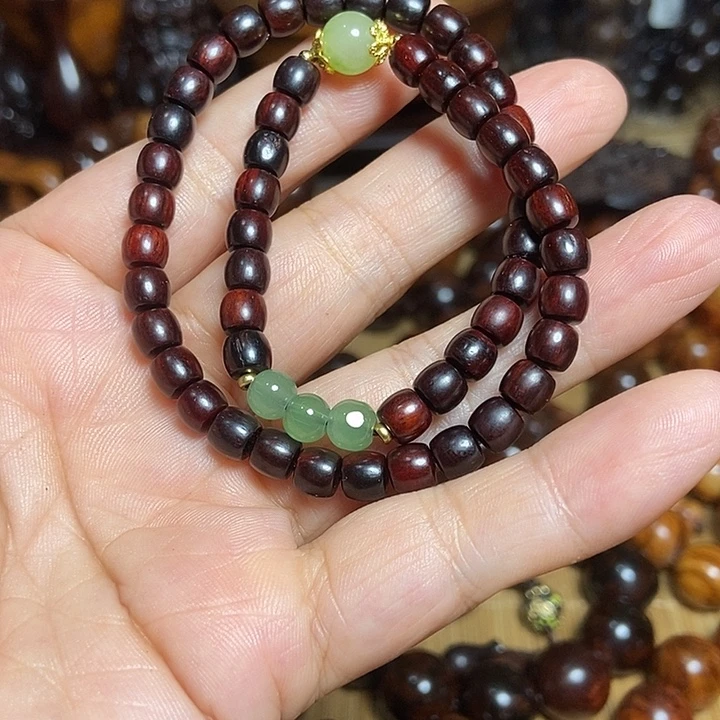 小叶紫檀紫檀桶珠尺寸0.6