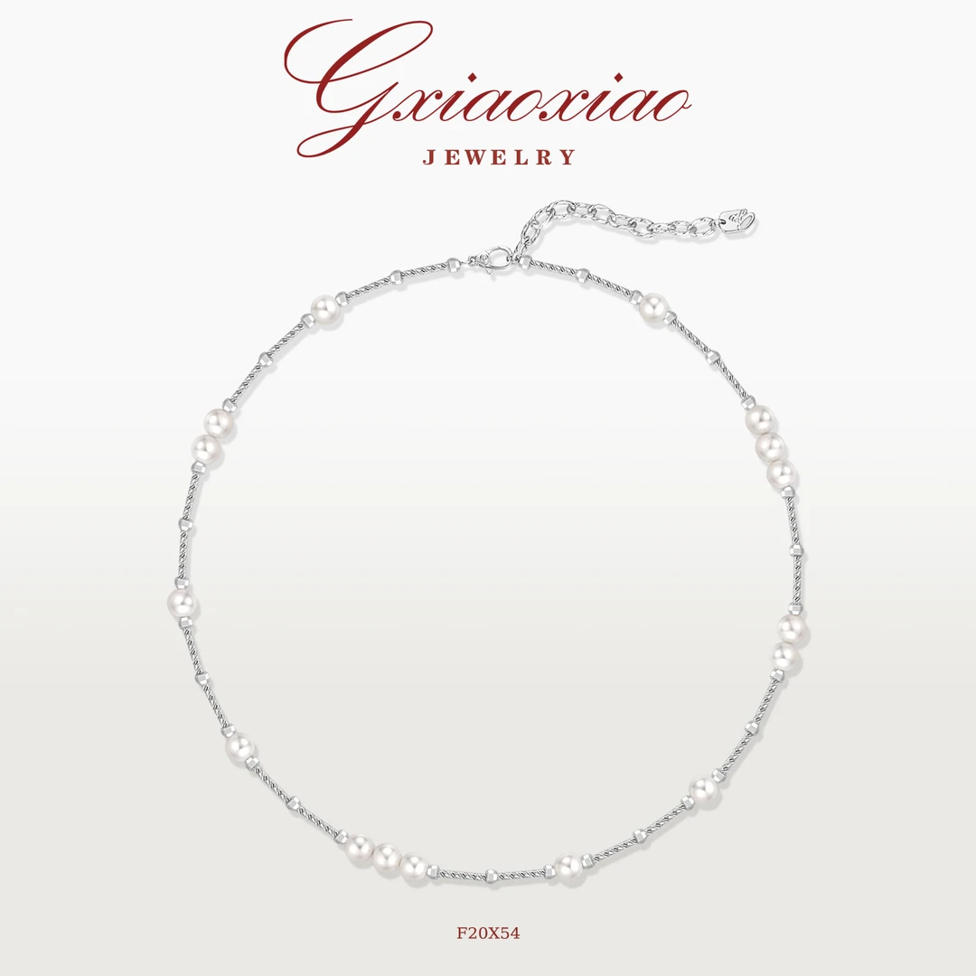 G XIAOXIAO 镀K金【星珠幻梦】轻奢气质高级百搭锁骨项链 F20X54