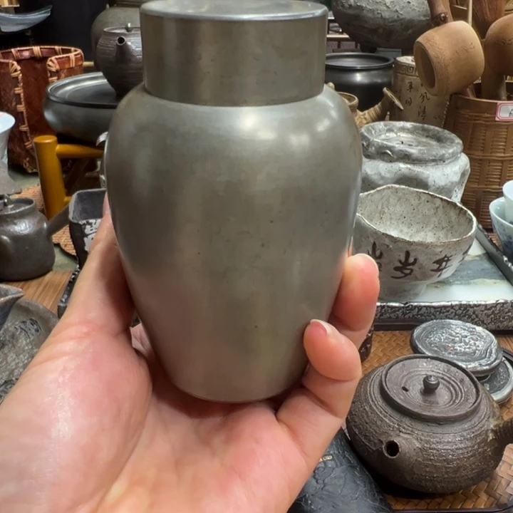 纯锡茶叶罐茶道器的