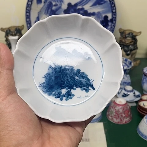【闪购商品】碟中古工艺品回流瓷器有划痕