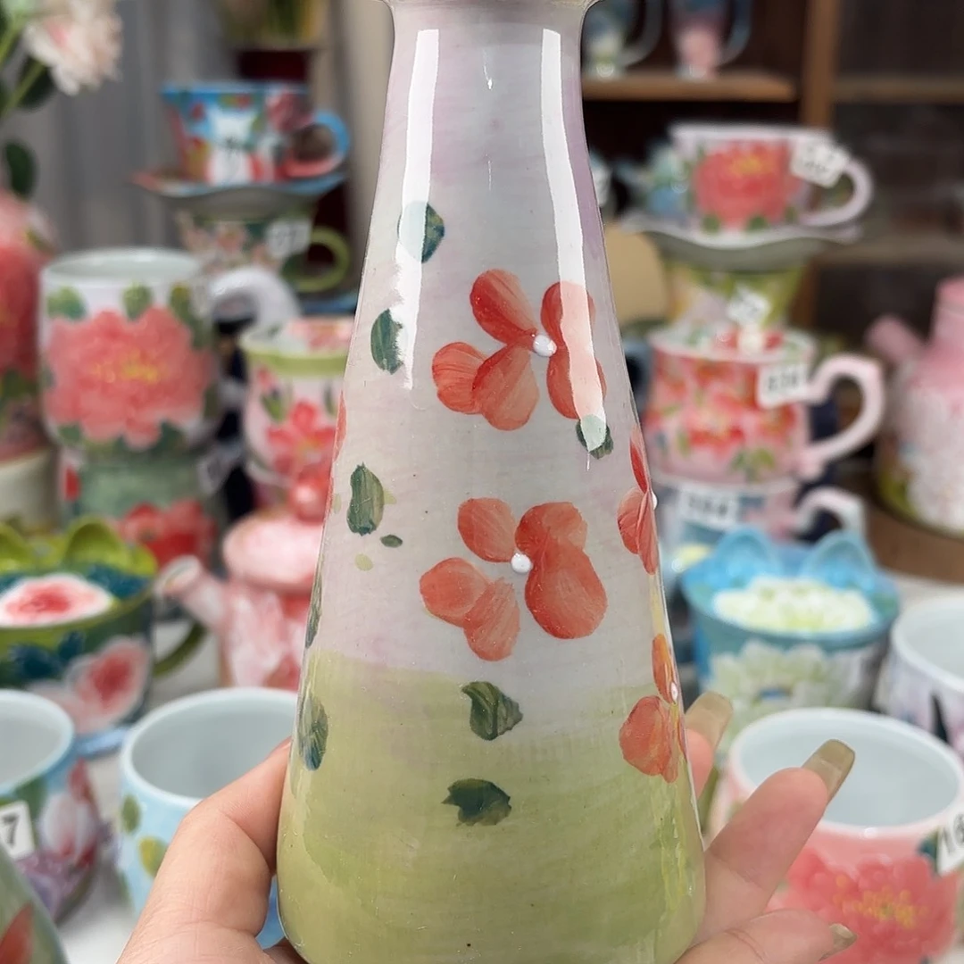 景德镇手绘高温釉下彩陶瓷茶具