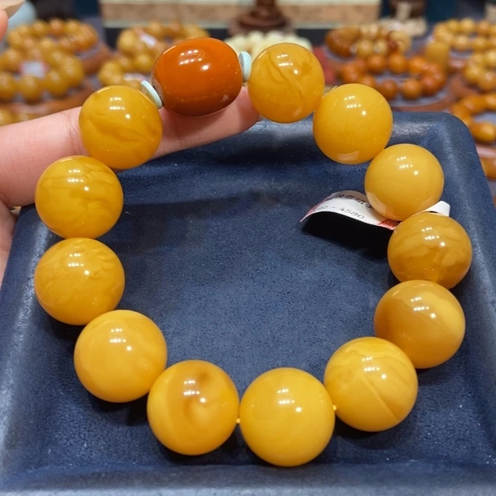 未镶嵌琥珀手链蜜蜡