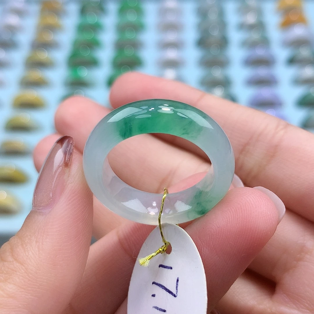 未镶嵌戒指翡翠1718圈