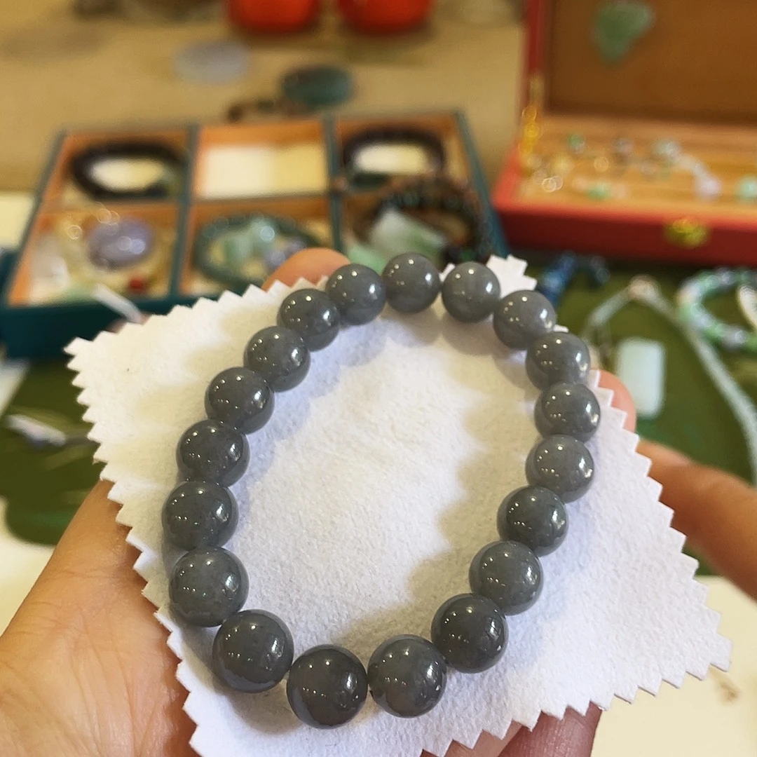 翡翠未镶嵌手链乌鸡