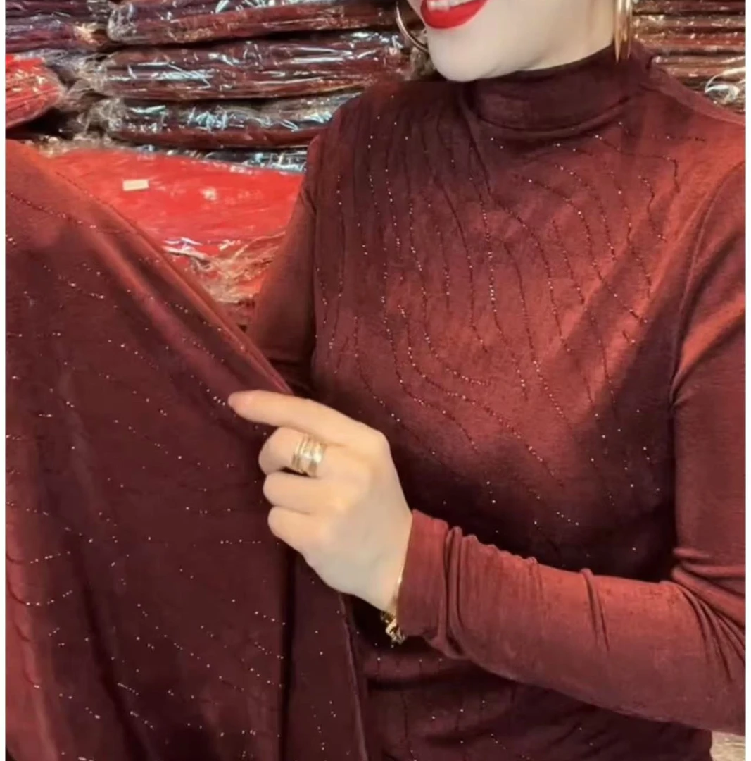 修身型抗起球长袖T恤百搭内搭修身半高领秋冬洋气时尚