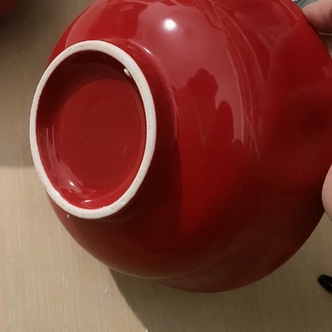 摆件景德镇陶瓷8英寸汤碗颜色釉