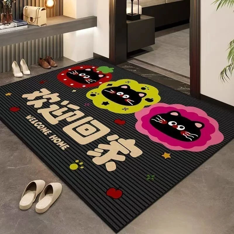 卡通入户门地垫简约玄关进门脚垫垫子耐脏耐磨地毯家用除尘定制