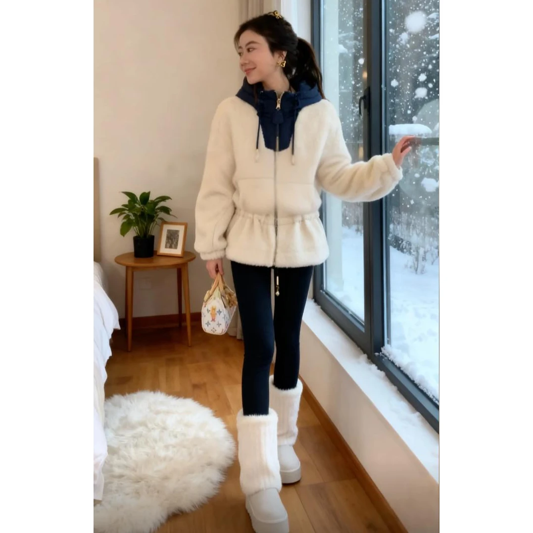 简约风洋气高级感百搭双面穿保暖短外套小众女装2025冬季加厚棉服