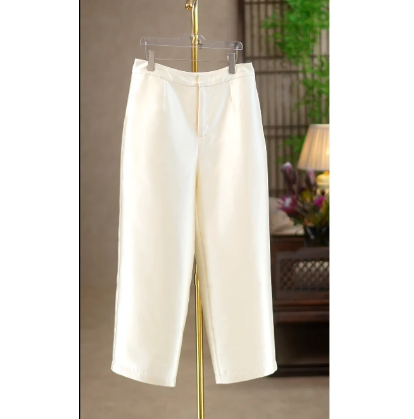 【亏本清货】25年新款高腰阔腿休闲裤奶奶裤A3881