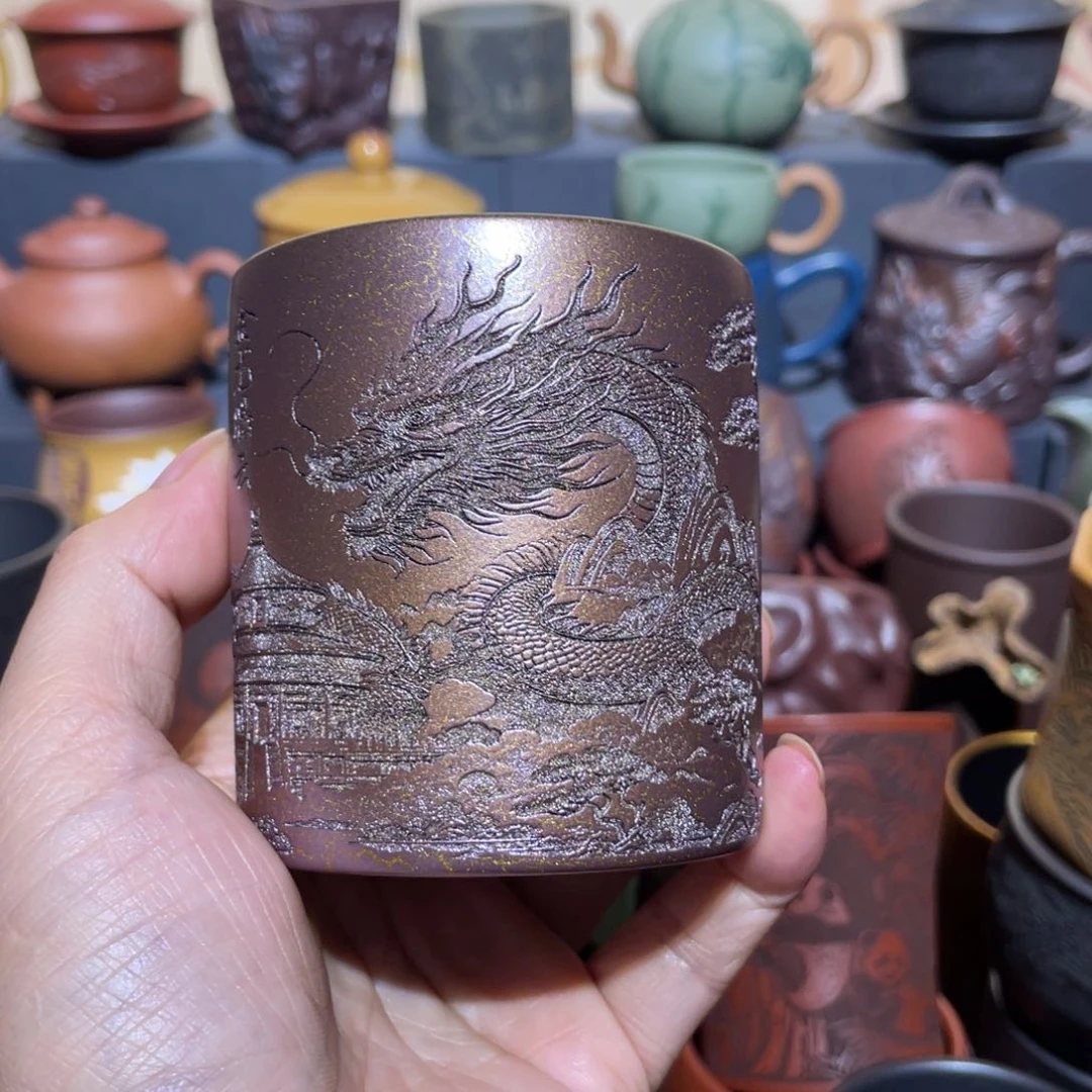 原矿紫砂手工主人杯